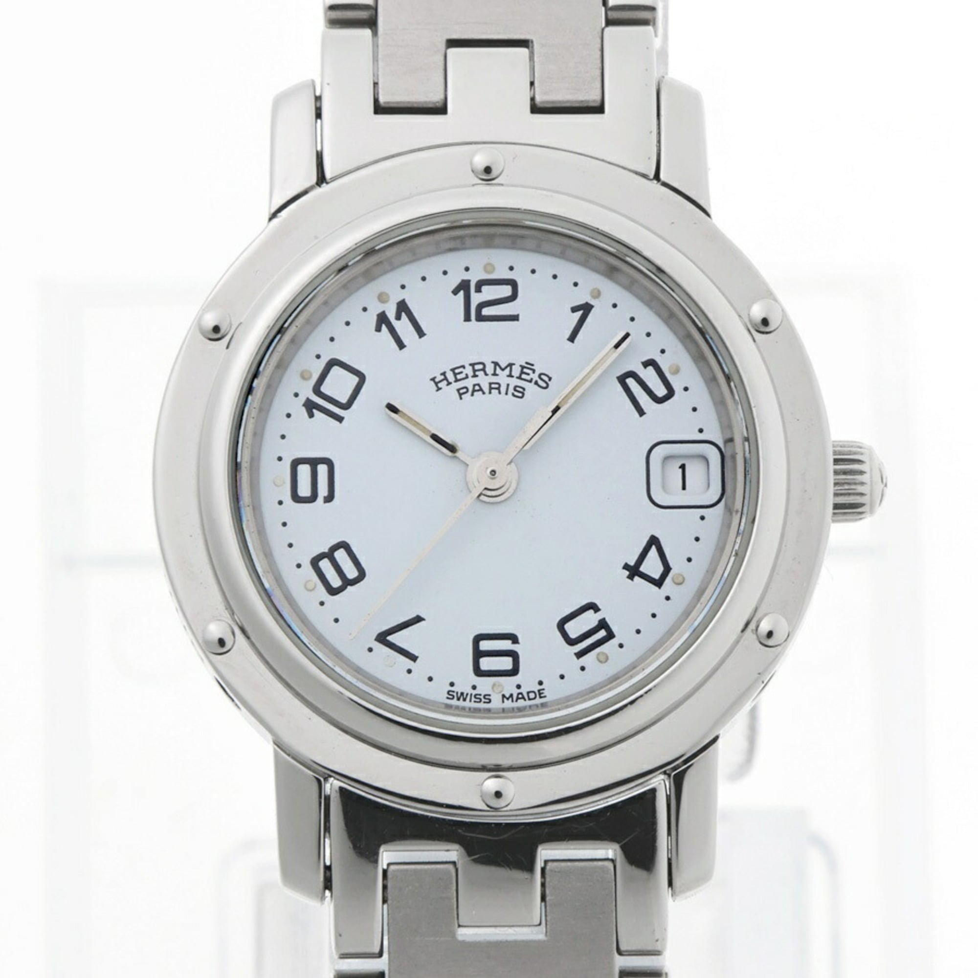 Hermes Clipper CL4.210 White Quartz Watch