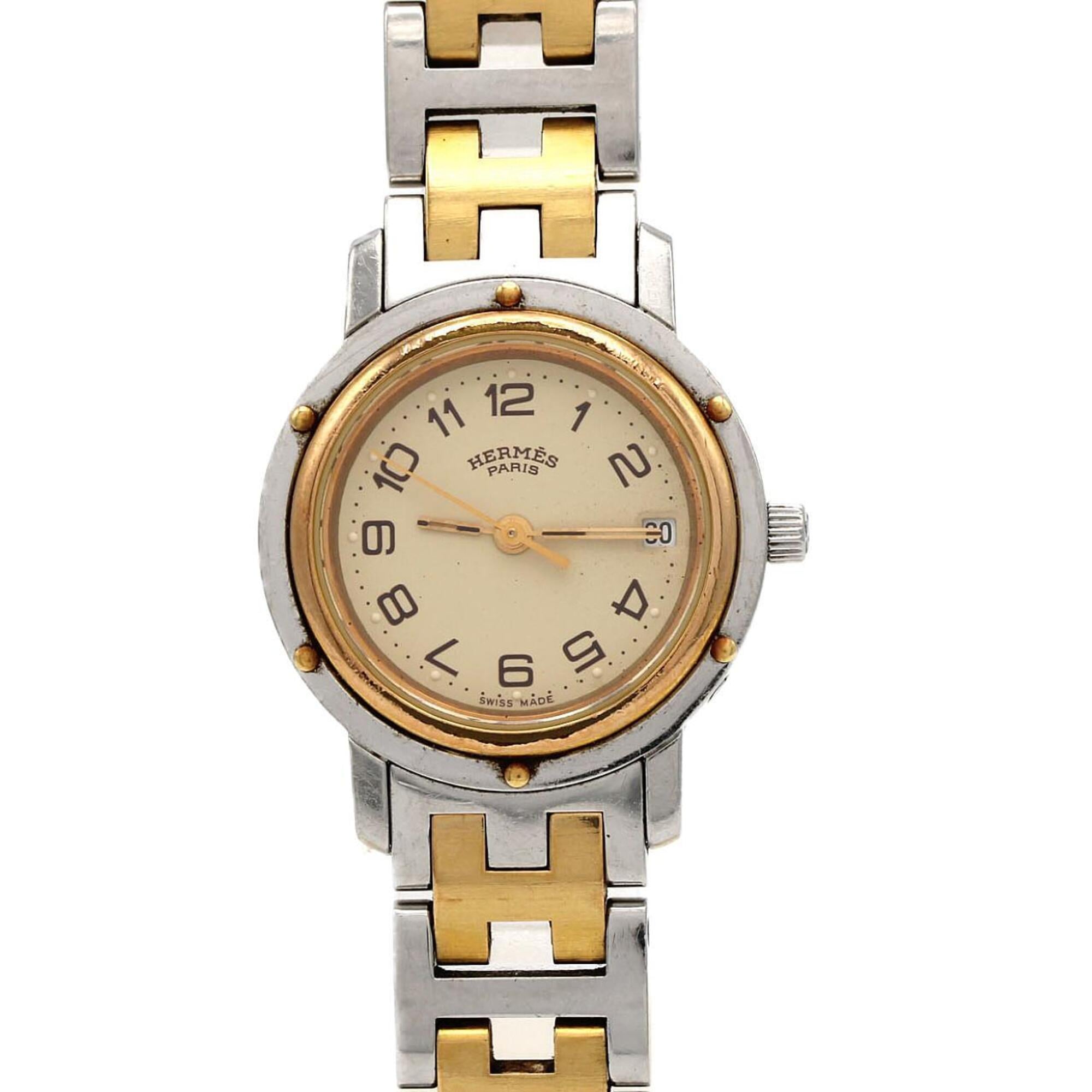 Hermes Clipper Combination CL3.240 SSxGP Quartz Watch