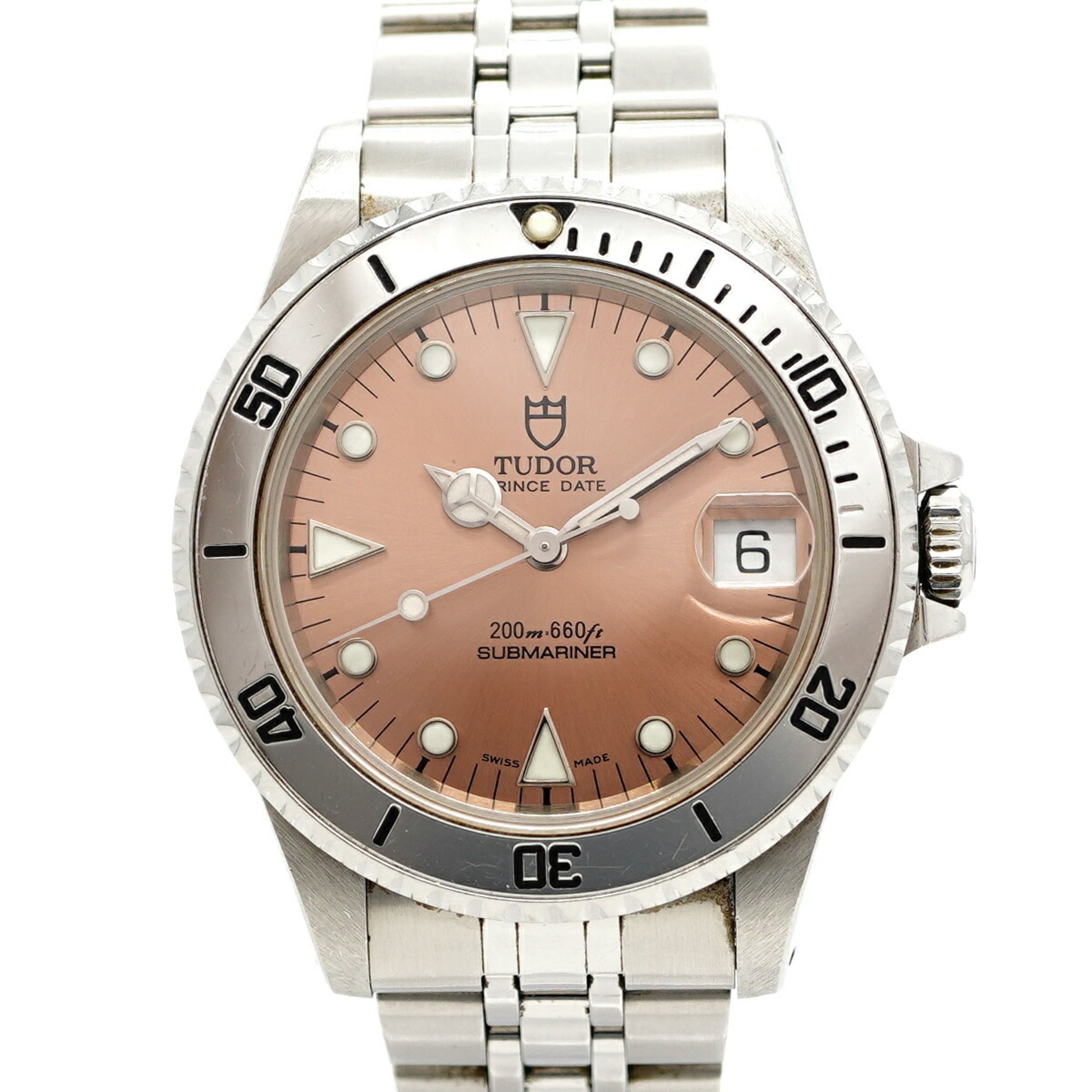 Tudor Prince Date Submariner 75190 Pink Dial Watch (Boys\' Size)