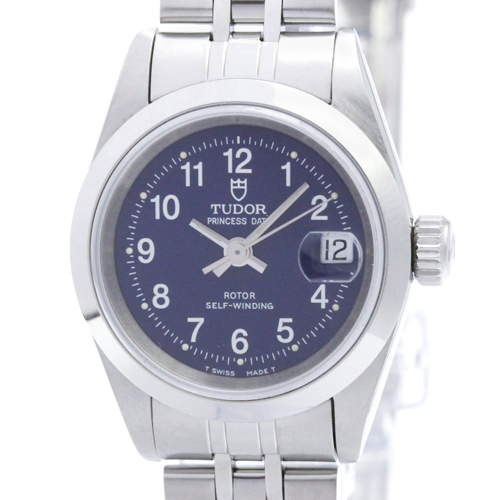 TUDOR Princess Oyster Date Steel Automatic Ladies Watch 92400N Polished