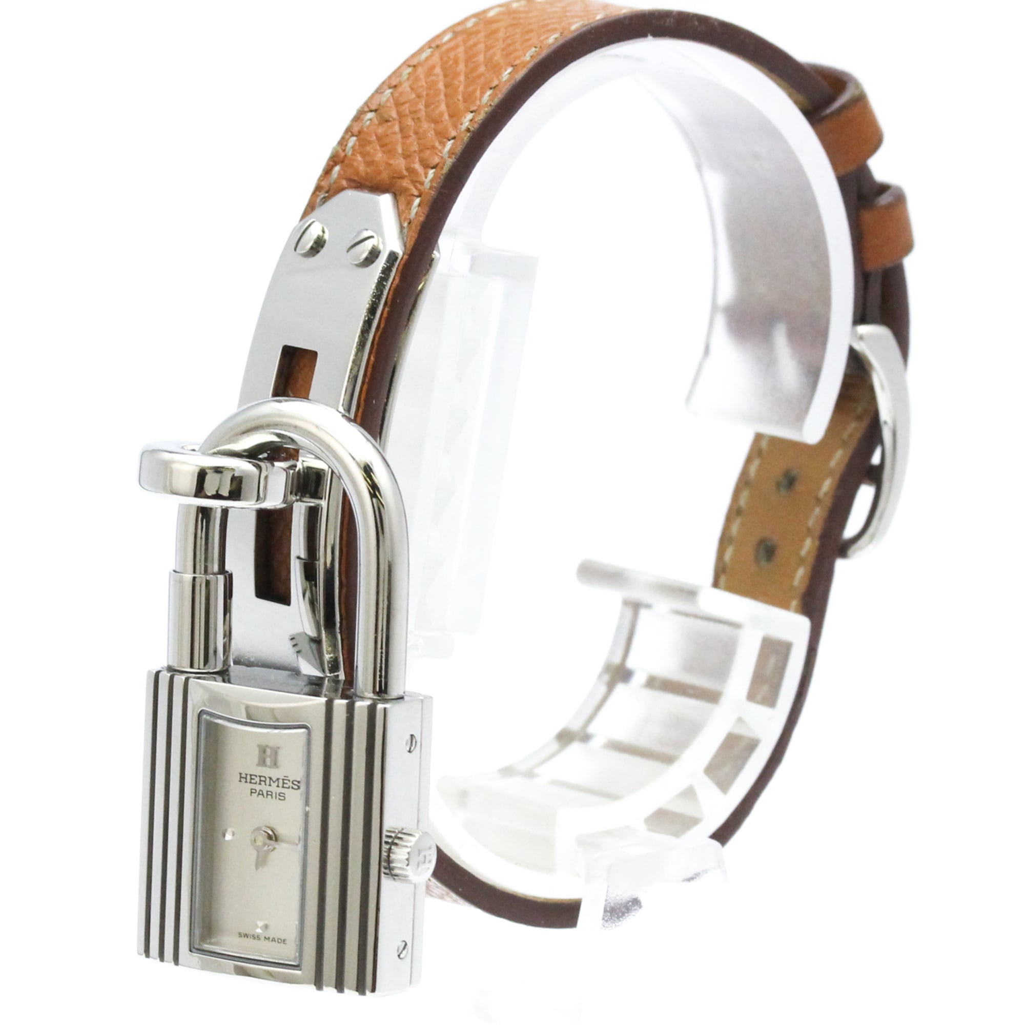 HERMES Kelly Stainless Steel Leather Quartz Ladies Watch KE1.210