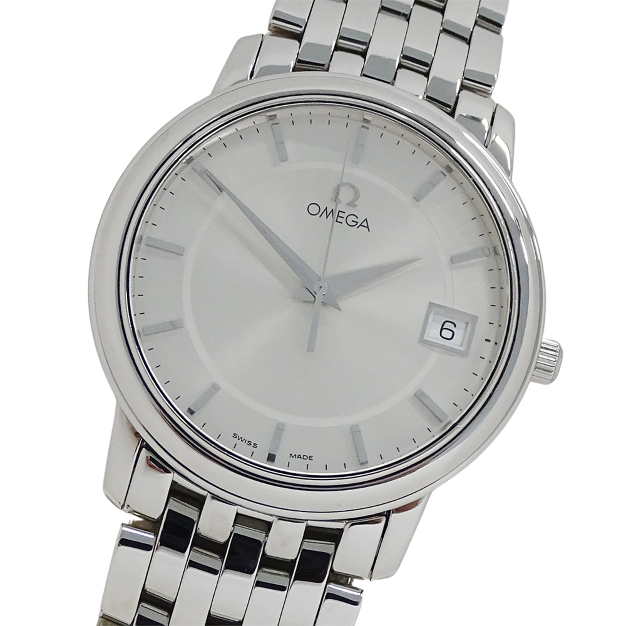 Omega De Ville Prestige 4510.31 Men\'s Watch, Brand Name, Date, Quartz, Stainless Steel (SS), Silver