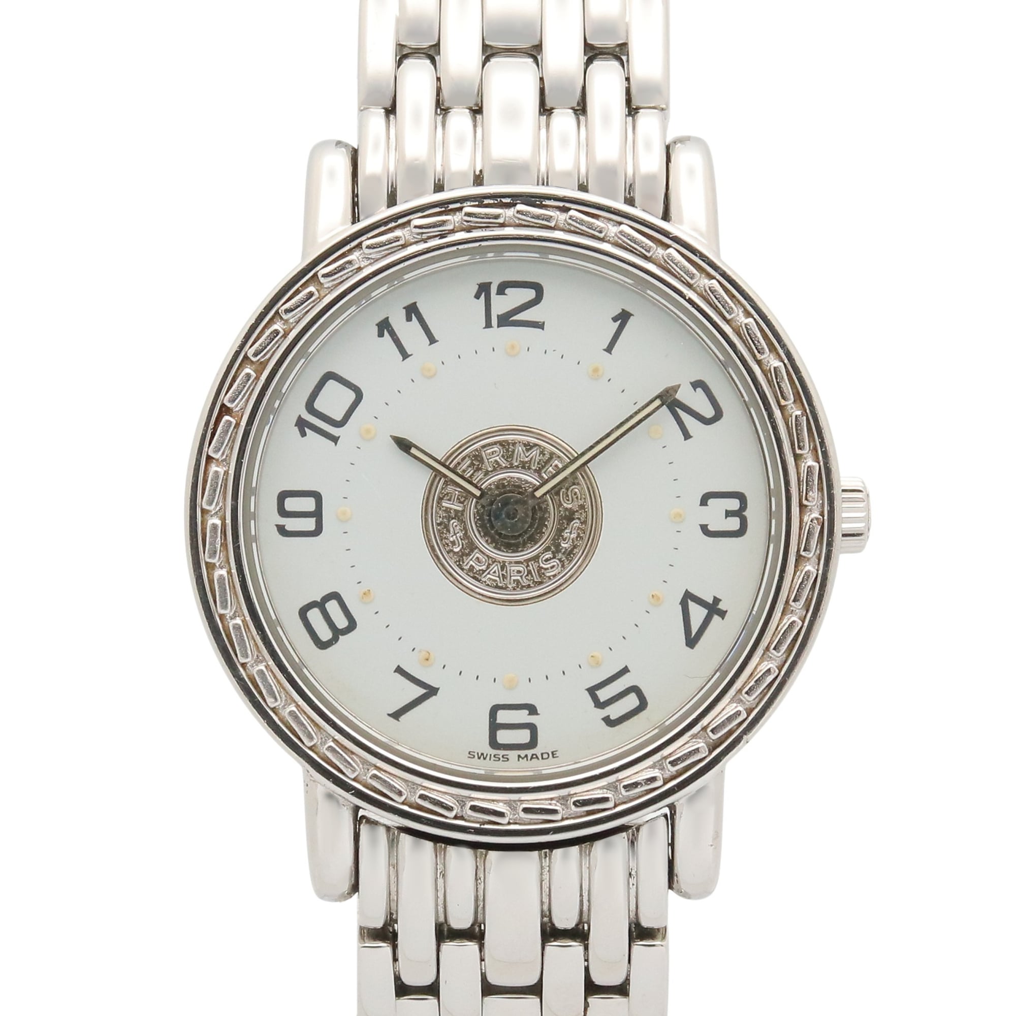 Hermes HERMES Sellier Watch Stainless Steel Women\'s White SE4.210