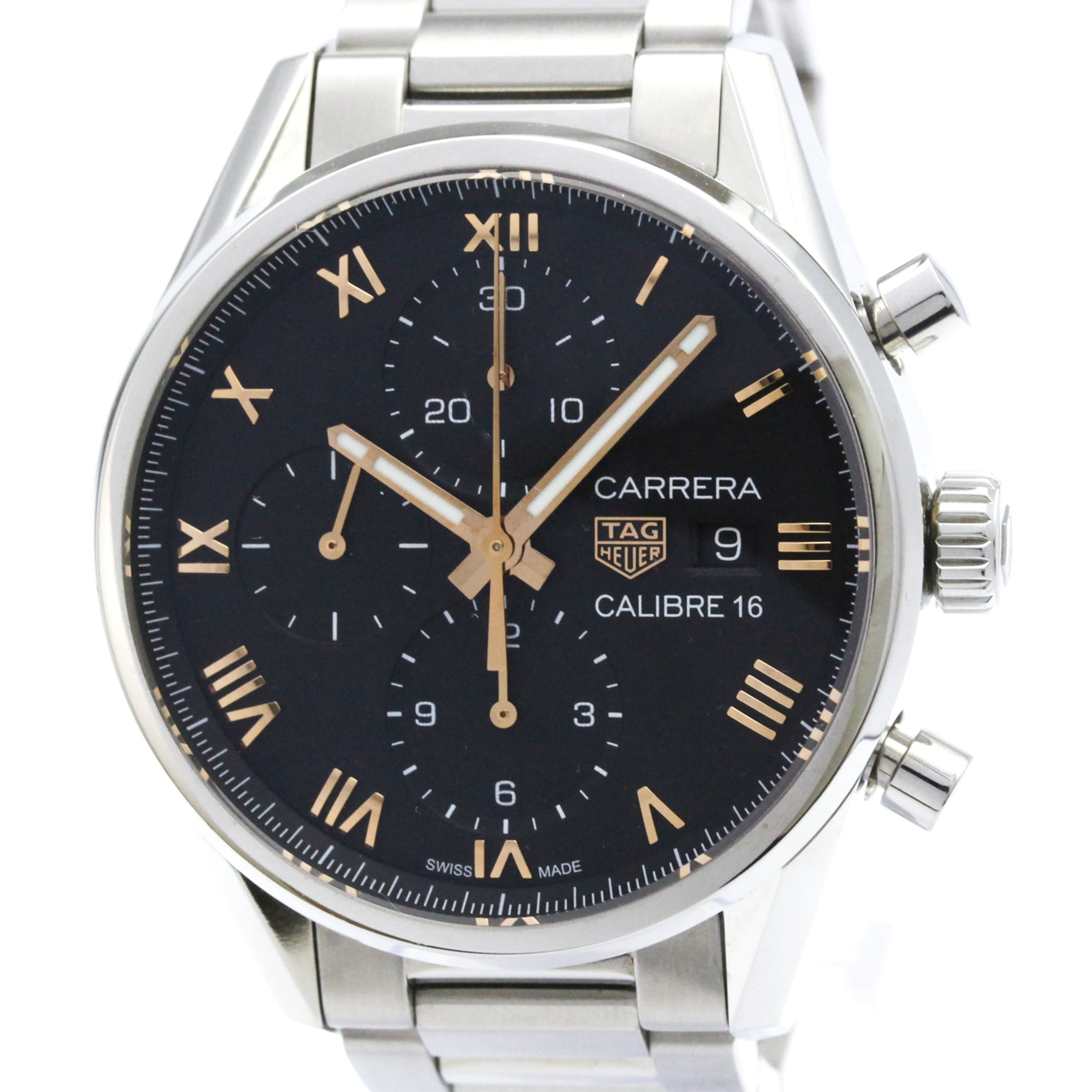 TAG HEUER Carrera Calibre 16 Chronograph Automatic Mens Watch CBK2113 Polished