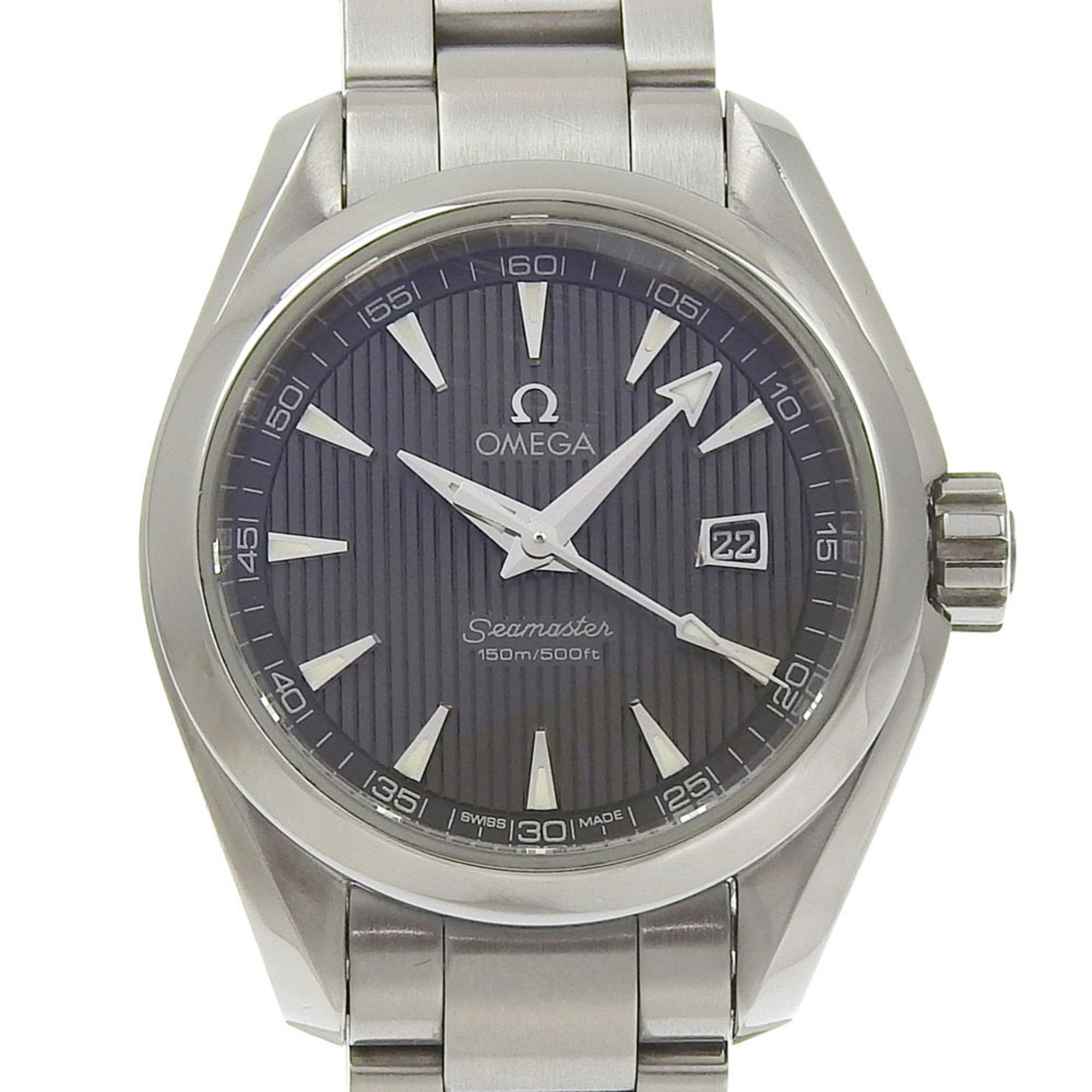 Like New Omega Seamaster Aqua Terra Date 150m Water Resistant 231 10 61 06 001 Gray Dial Stainless S