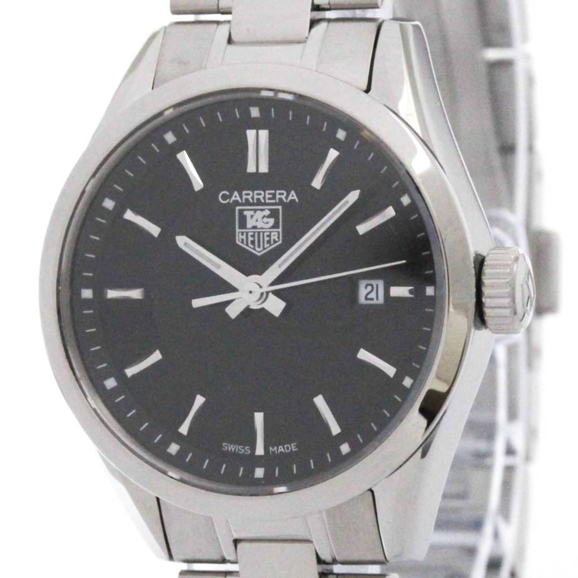 TAG HEUER Carrera Stainless Steel Quartz Ladies Watch WV1414 Polished
