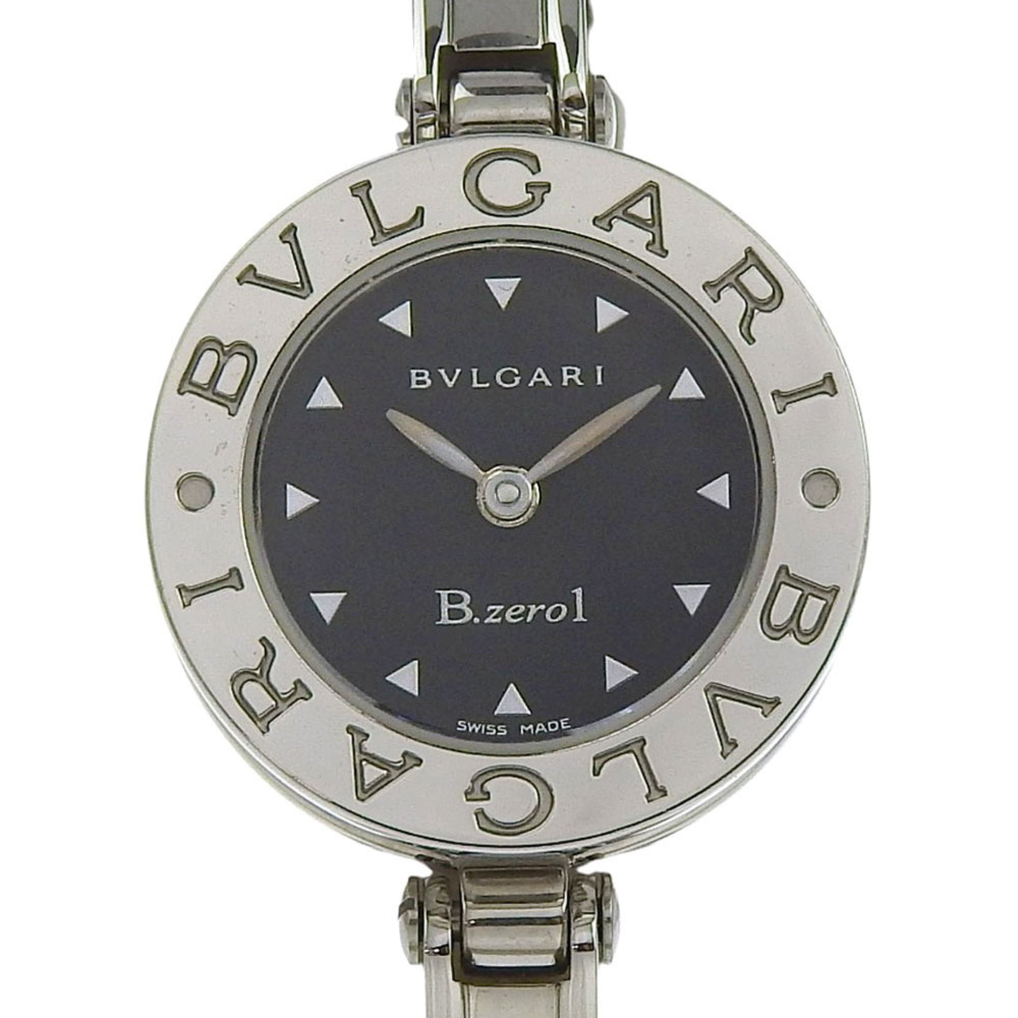 BVLGARI Bzero1 BZ22S Women\'s Stainless Steel Quartz Analog Display Watch with Black Dial