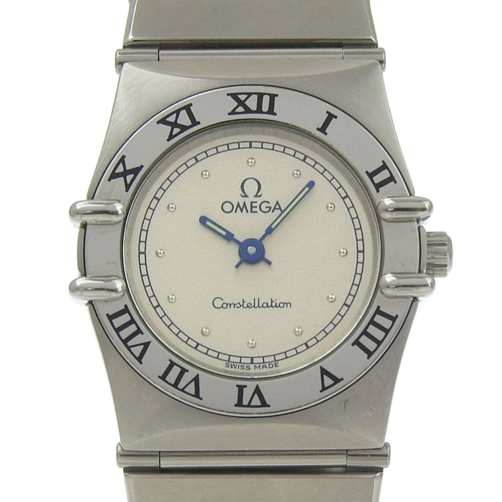 Omega Constellation Mini Women\'s Watch, Stainless Steel, Quartz, Analog, Silver Dial.