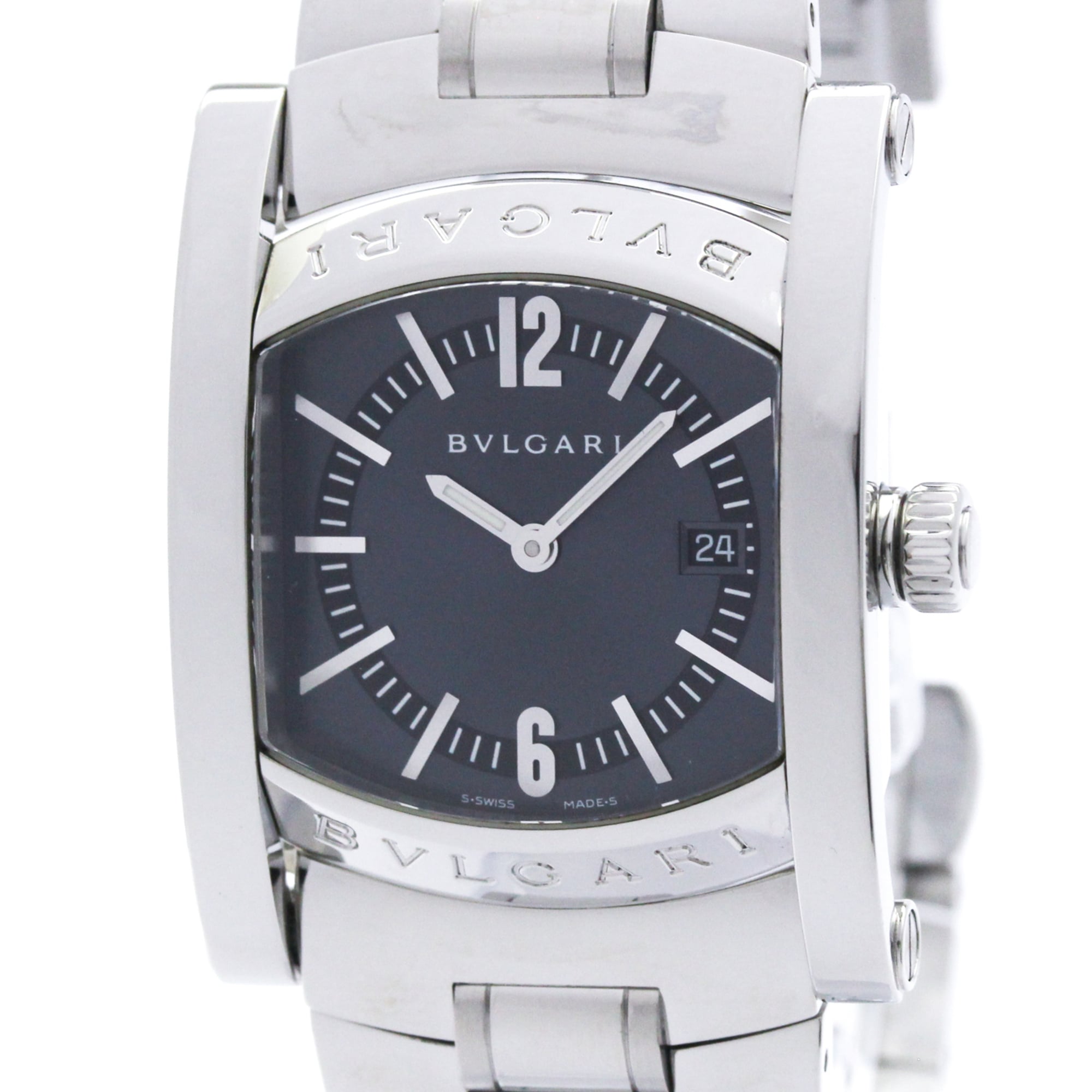 BVLGARI Assioma Stainless Steel Quartz Unisex Watch AA39S Polished