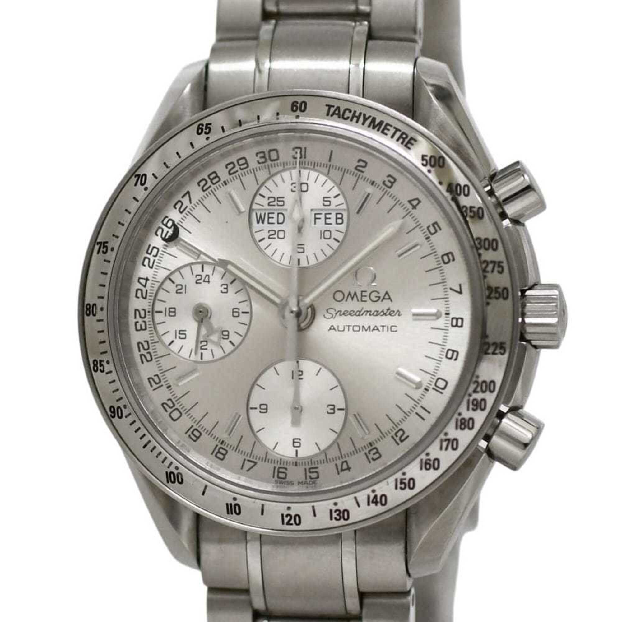Omega Speedmaster Triple Calendar Watch, Cream White Silver, 3523.30, Chronograph, Automatic Winding