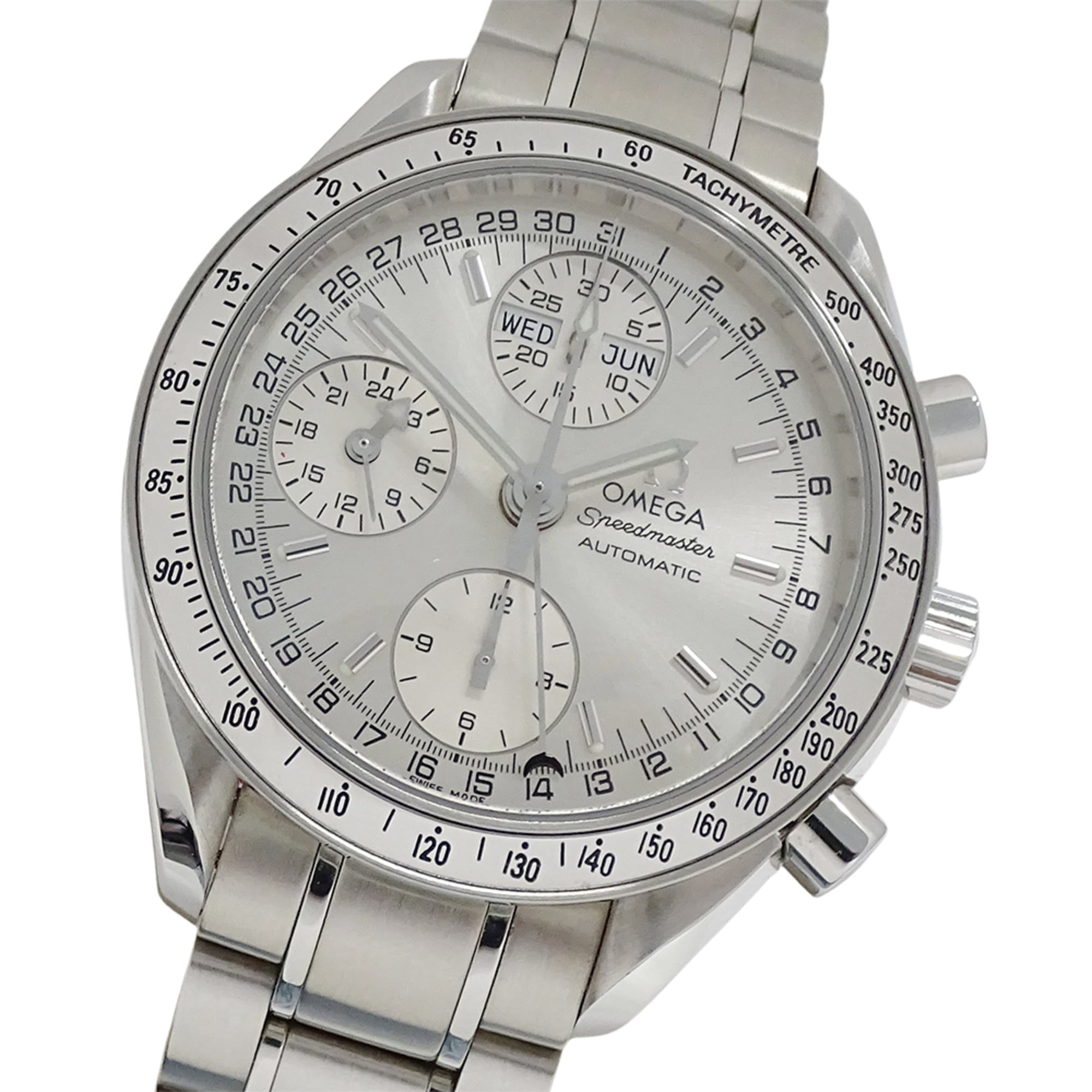 Omega Speedmaster 3523.30 Men\'s Watch, Brand Name, Triple Calendar, Automatic Winding, Stainless St
