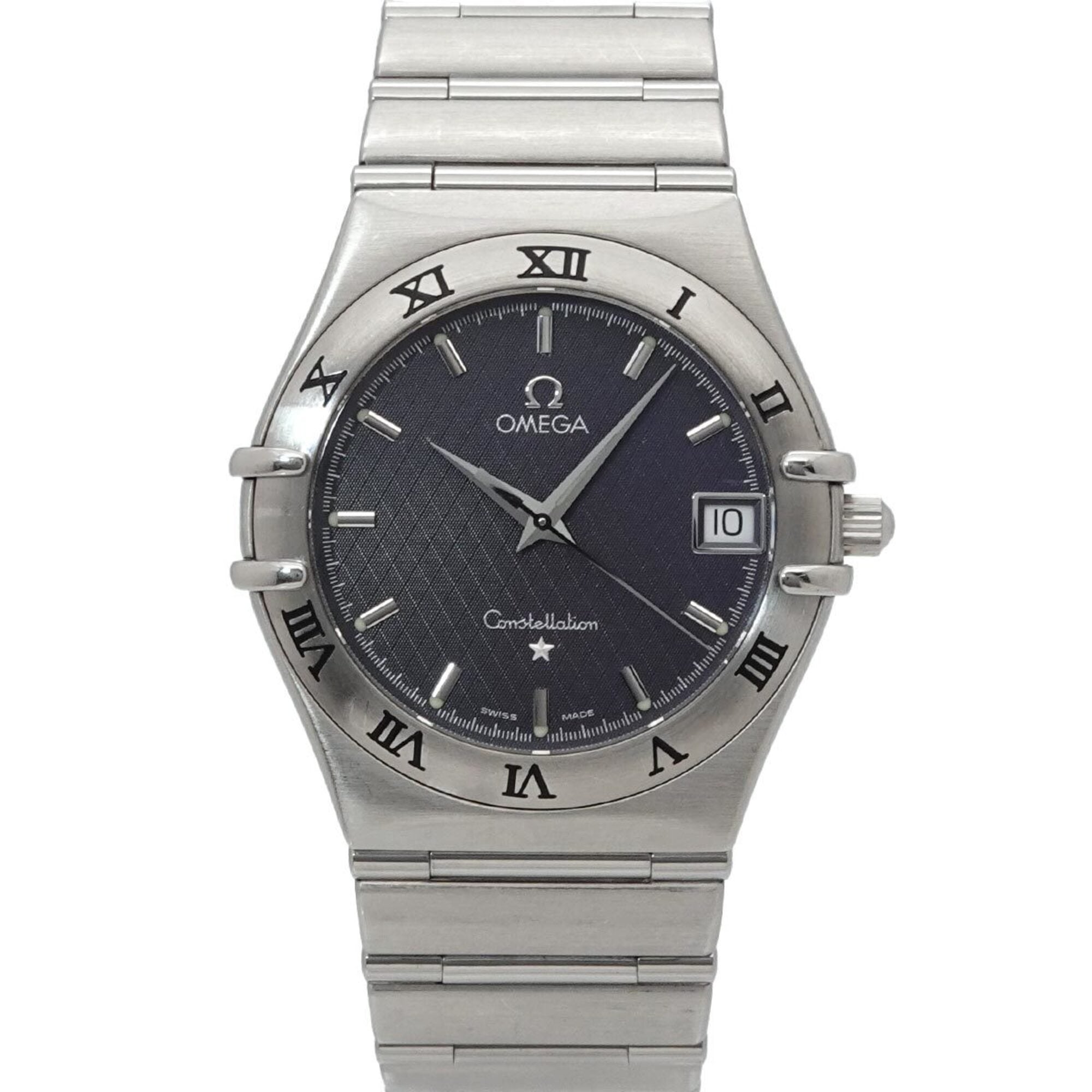 Omega Constellation Mini 1562 56 12P Diamond Ladies\' Watch Black Quartz