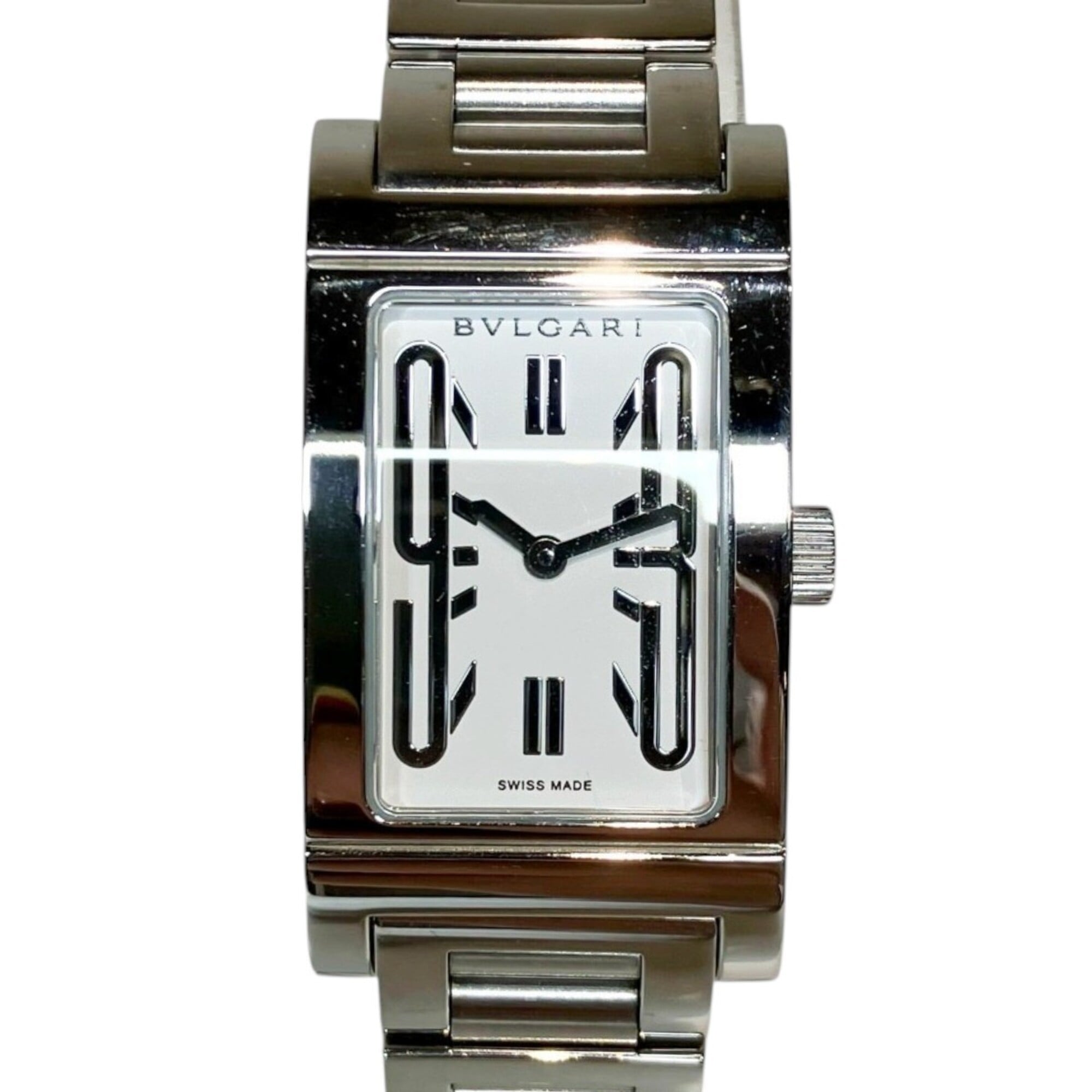 Bulgari BVLGARI watch, total weight 74g, stainless steel, quartz movement, white dial, RT39S