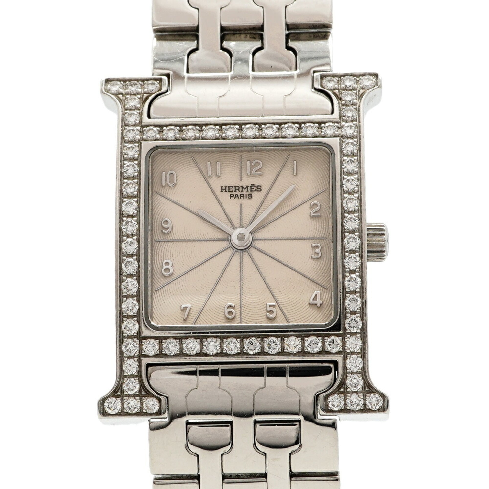 Hermes H-Watch Diamond HH1.230 Ivory Dial Women\'s Watch