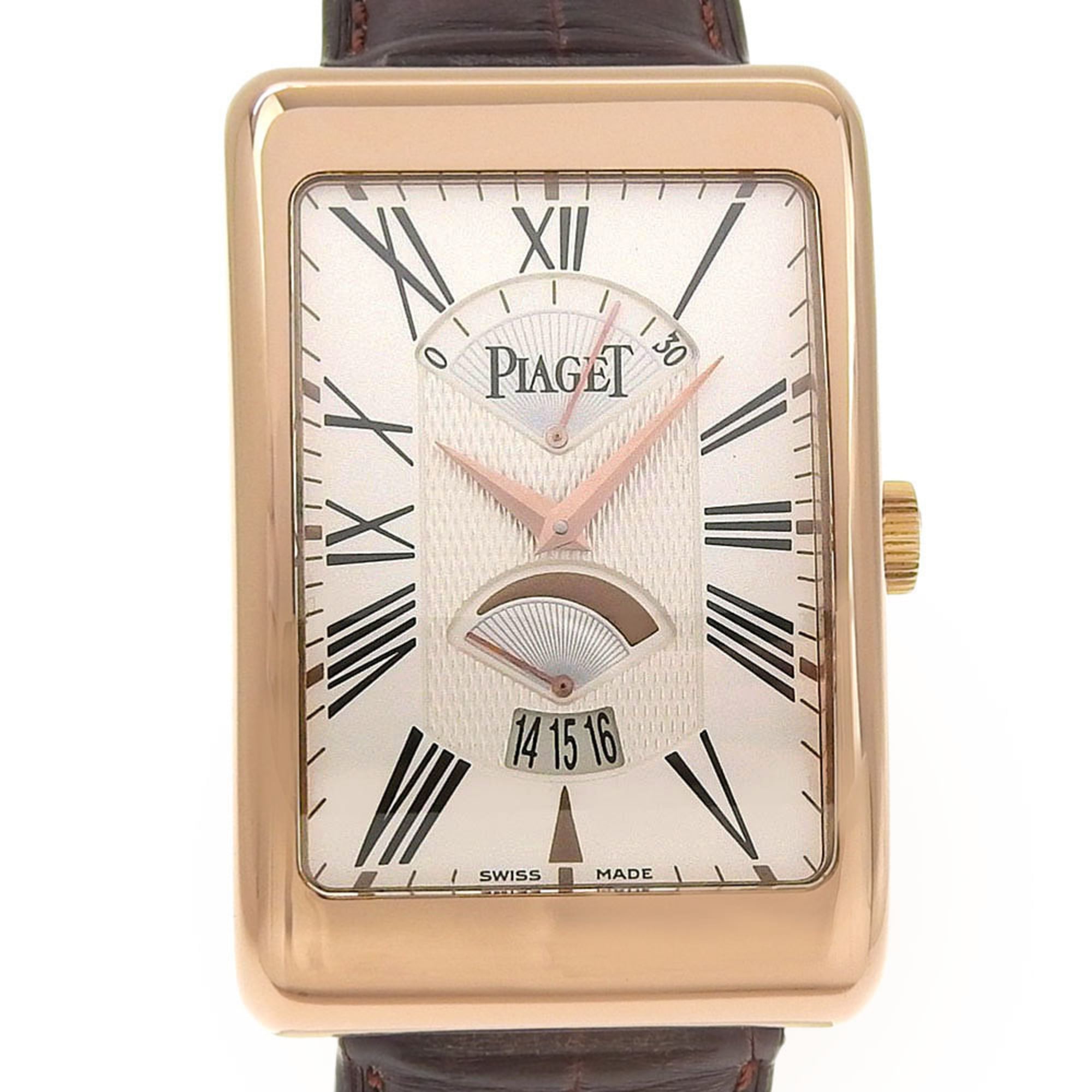 Piaget Rectangle à l\'Anciennes XL G0A33062 Silver Dial 18K Pink Gold/Leather 2026/01 Automatic