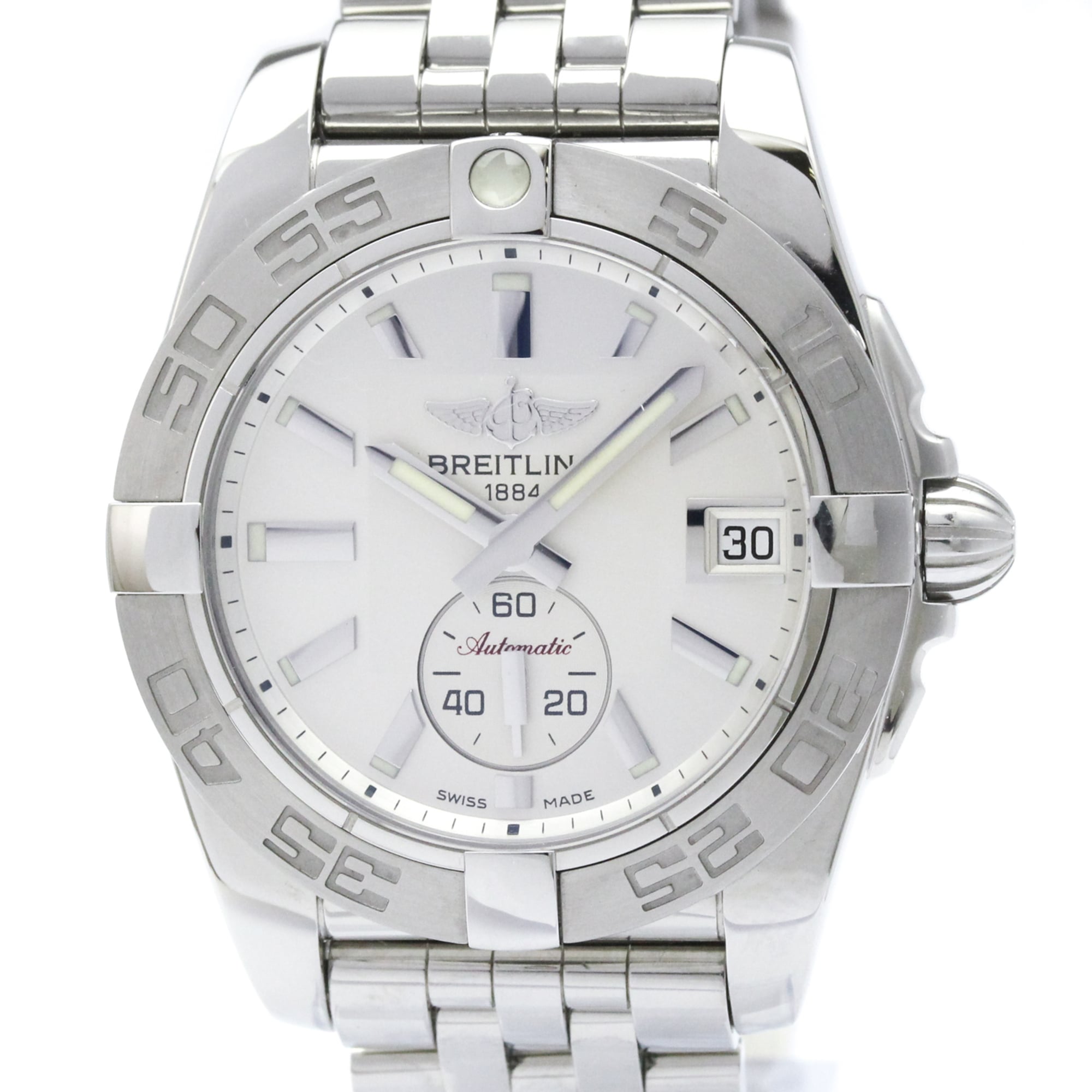 BREITLING Galactic 36 Steel Automatic Mens Watch A37330 Polished