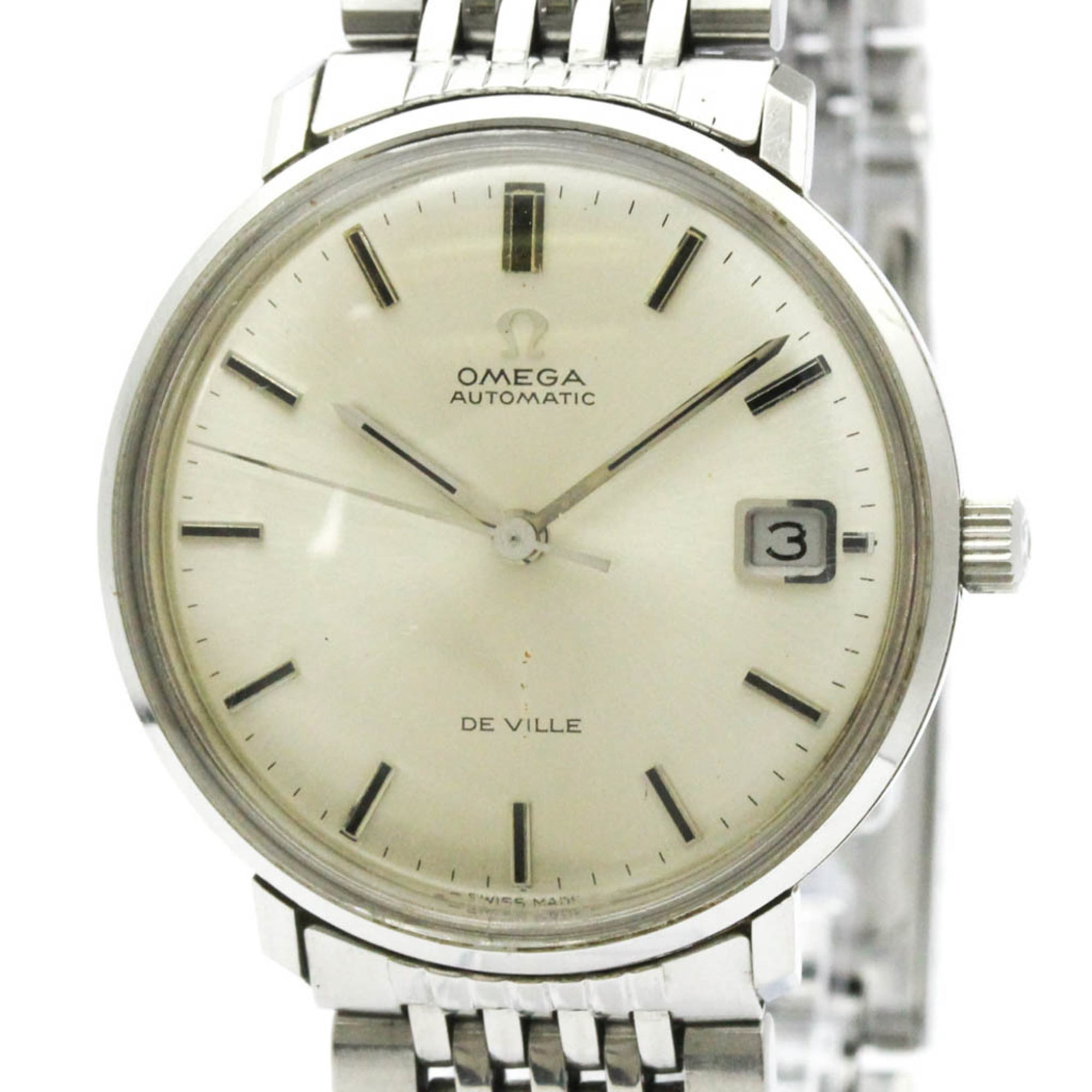 OMEGA De Ville Date Cal 565 Steel Automatic Mens Watch 166.033 Vintage