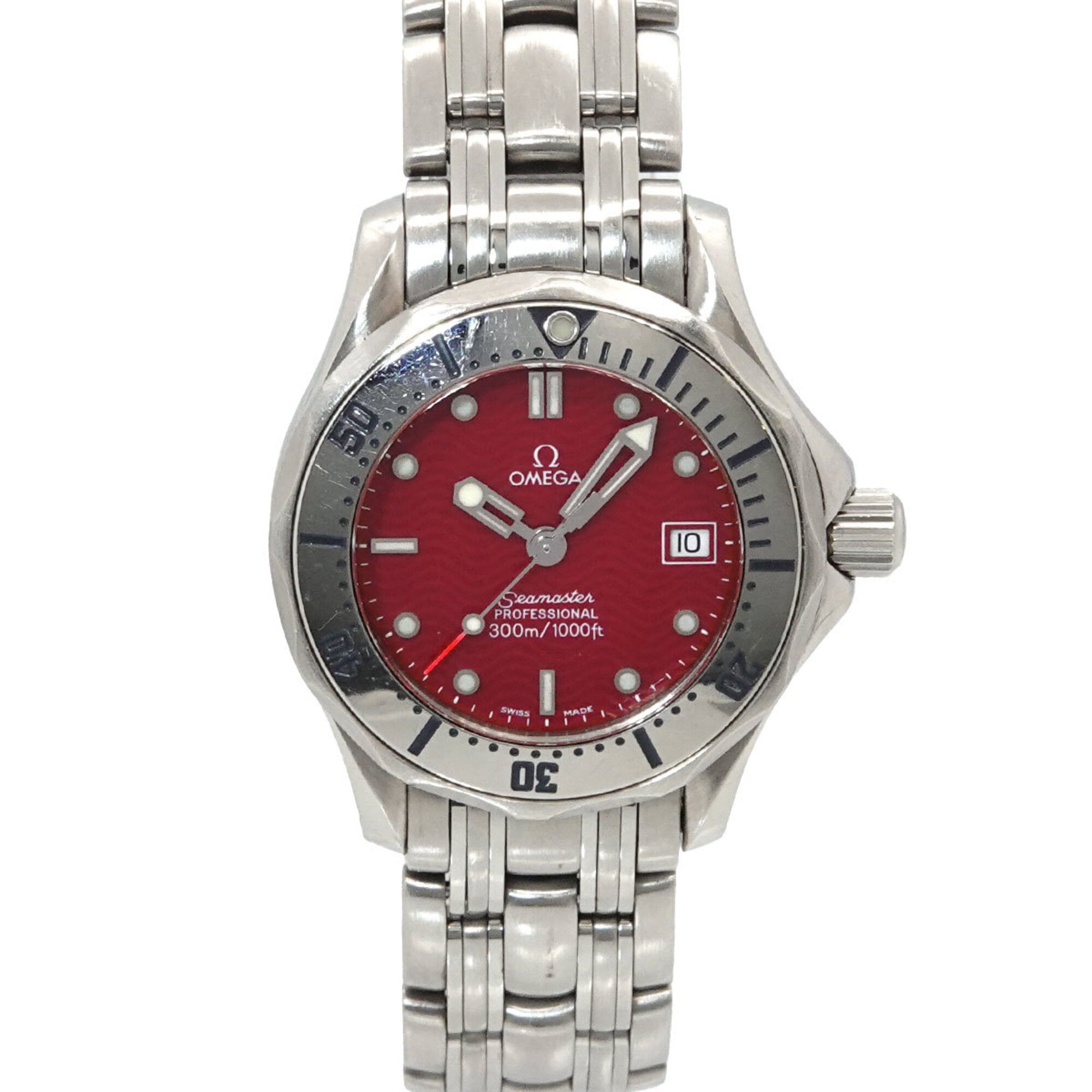 Omega Seamaster 300 Professional 2582 61 Marui Limited Edition Ladies\' Watch Date Red Quartz