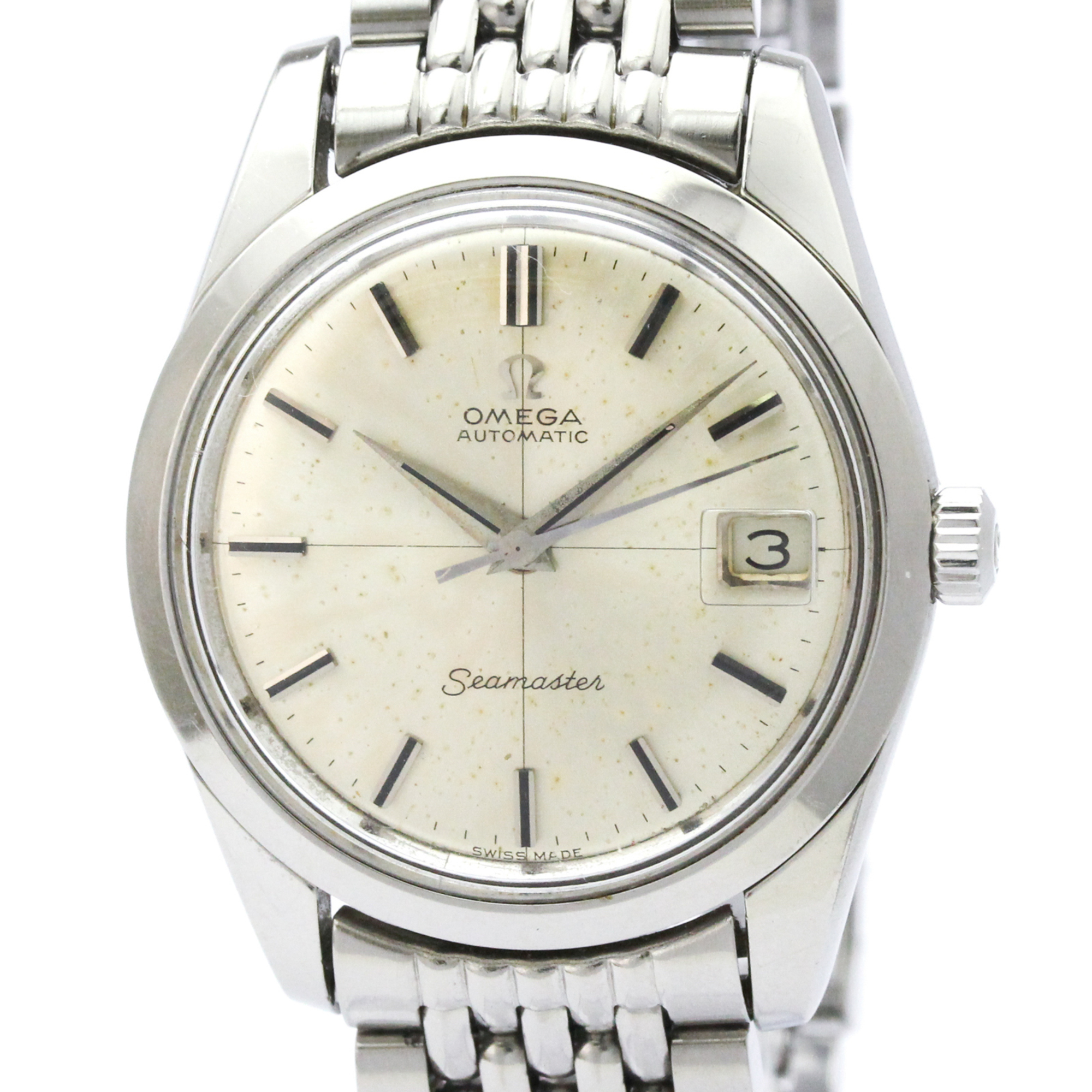 OMEGA Seamaster Cal 562 Rice bracelet Steel Mens Watch 166.010 Vintage