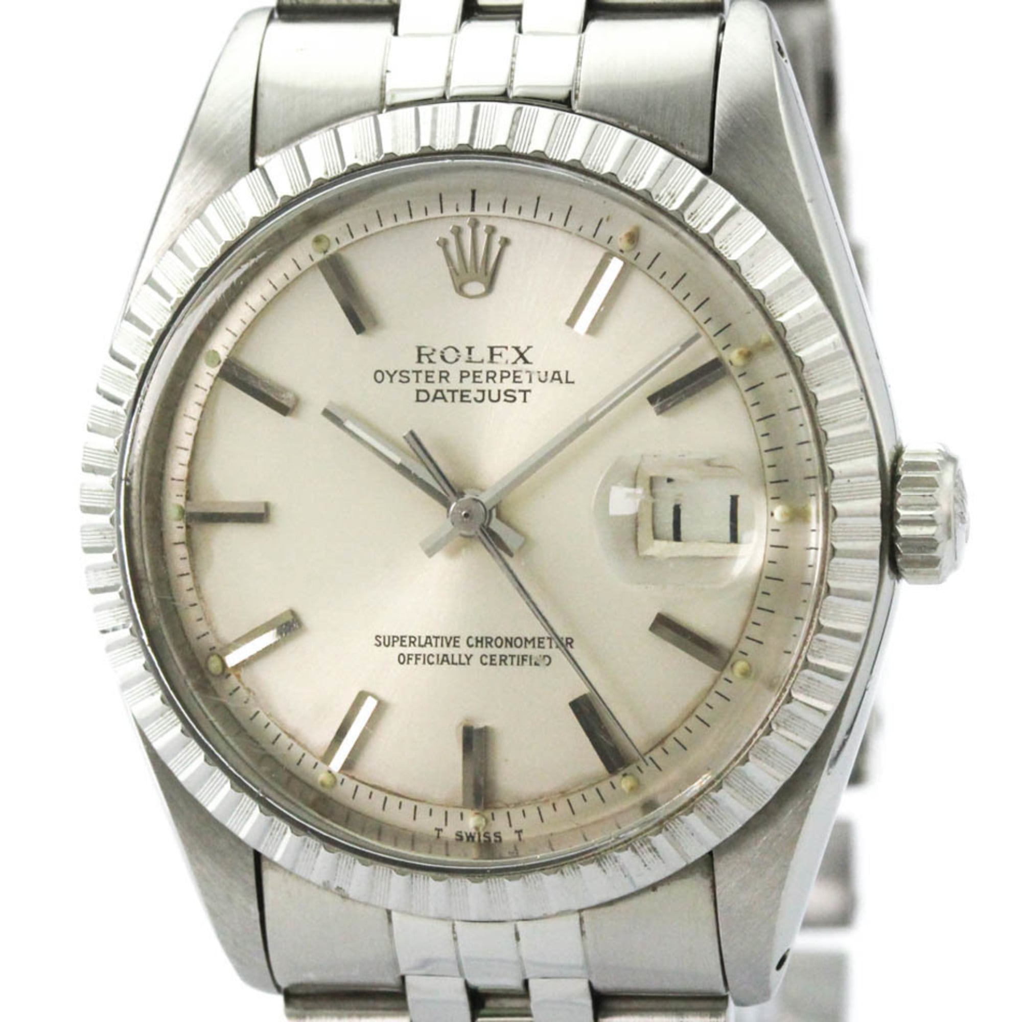 ROLEX Datejust 1603 Stainless Steel Automatic Mens Watch Vintage