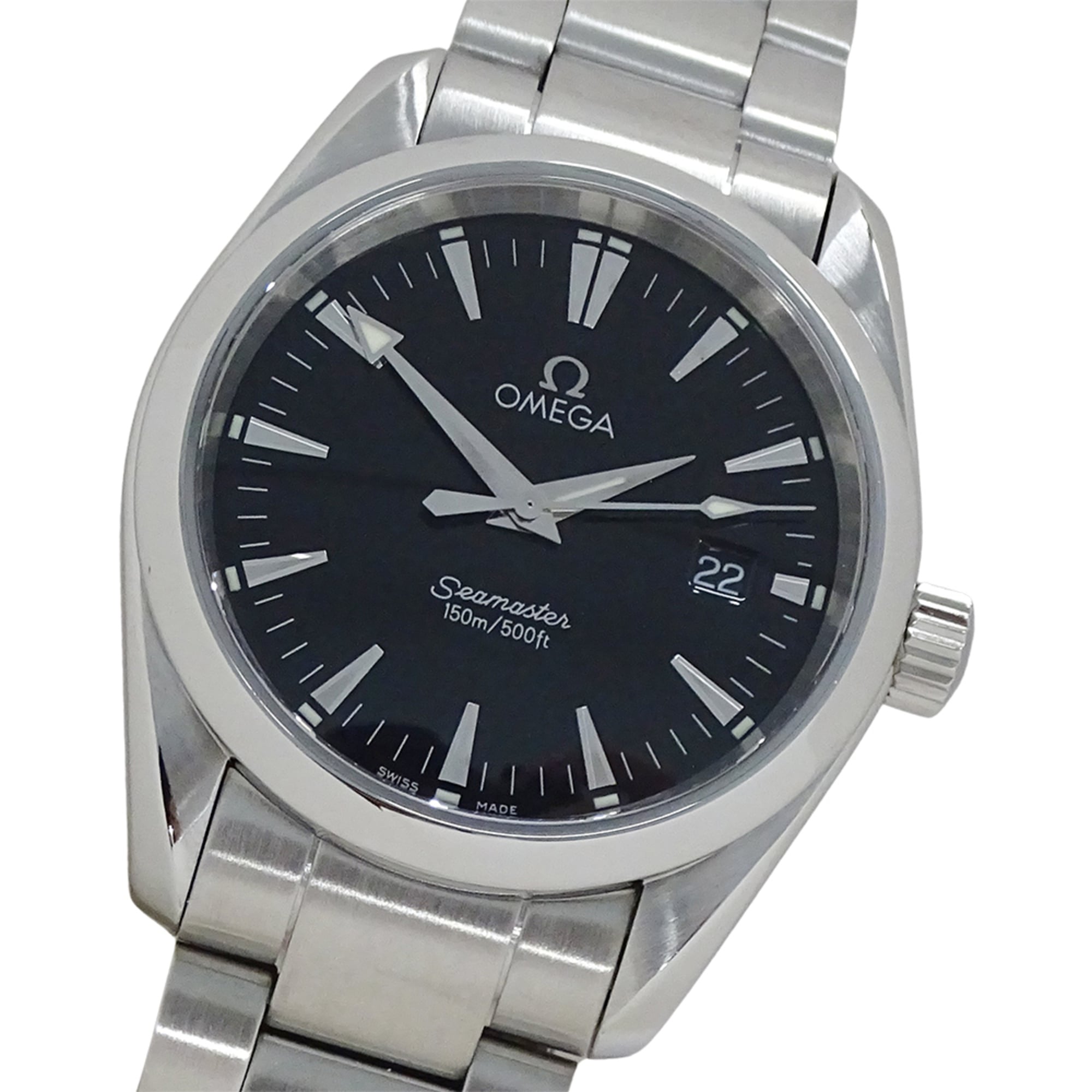 Omega Seamaster Aqua Terra 2518.50 Watch, Boys\' Size, Brand, Date, Quartz, Stainless Steel (SS), Si