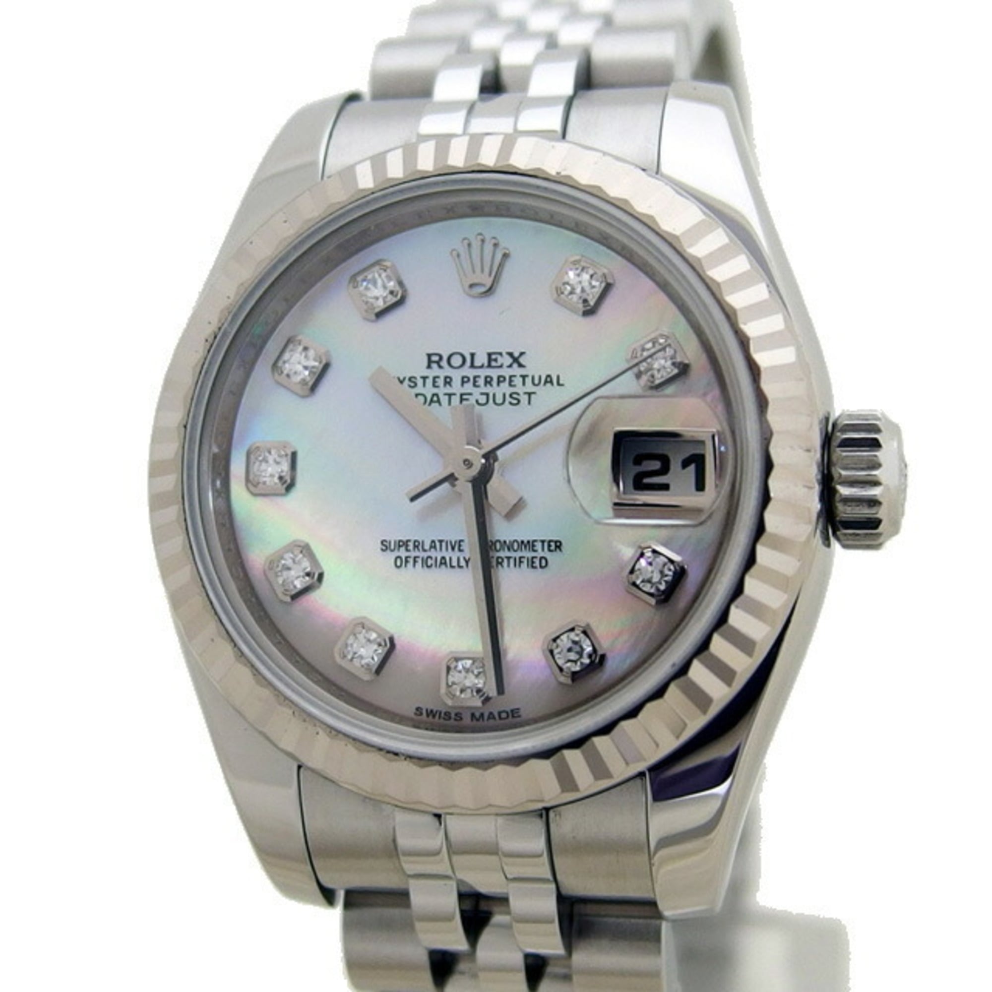 Rolex Datejust Black Shell 10P Diamond Women\'s Watch