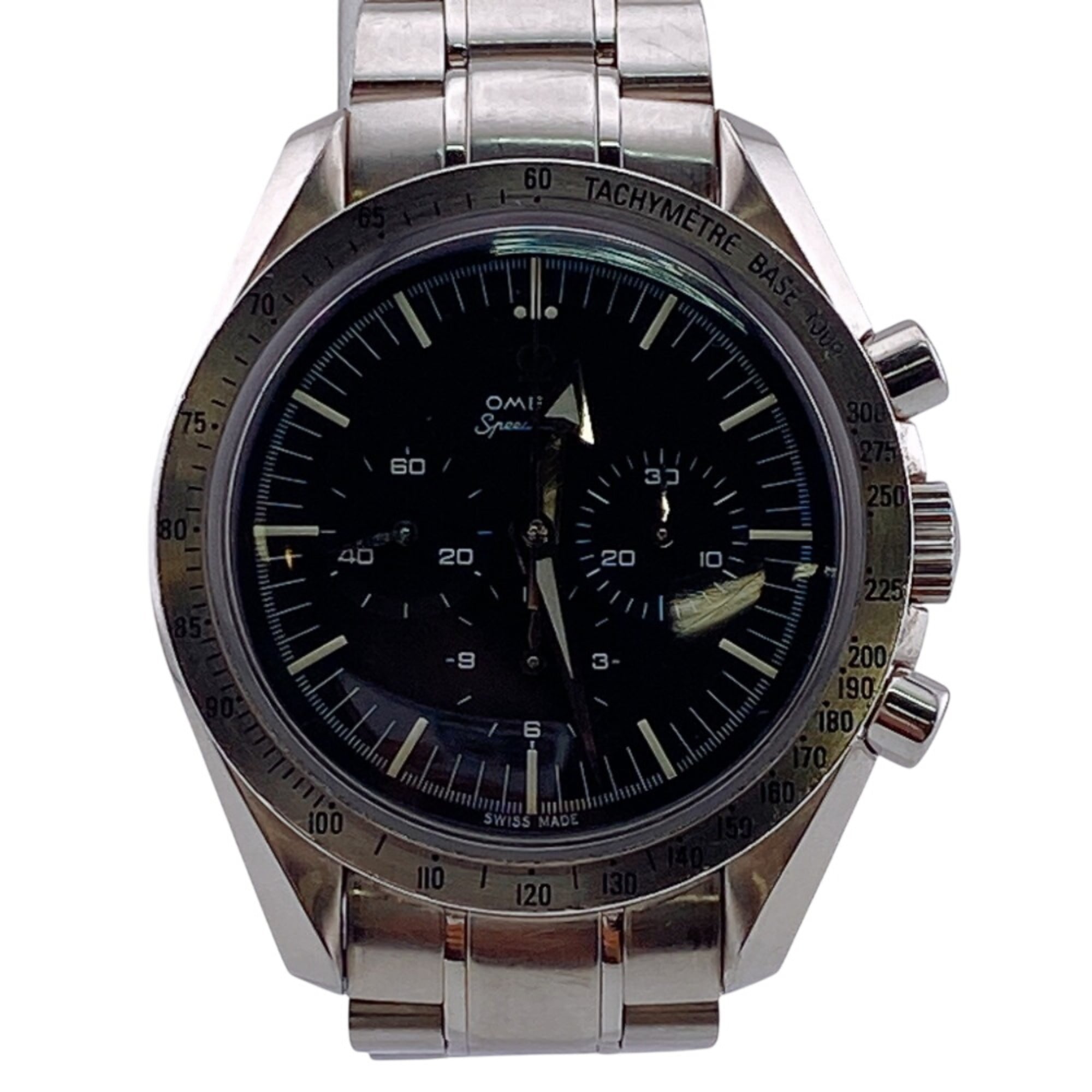 OMEGA 3594.5 Broad Arrow 3-Hand Speedmaster Watch Silver
