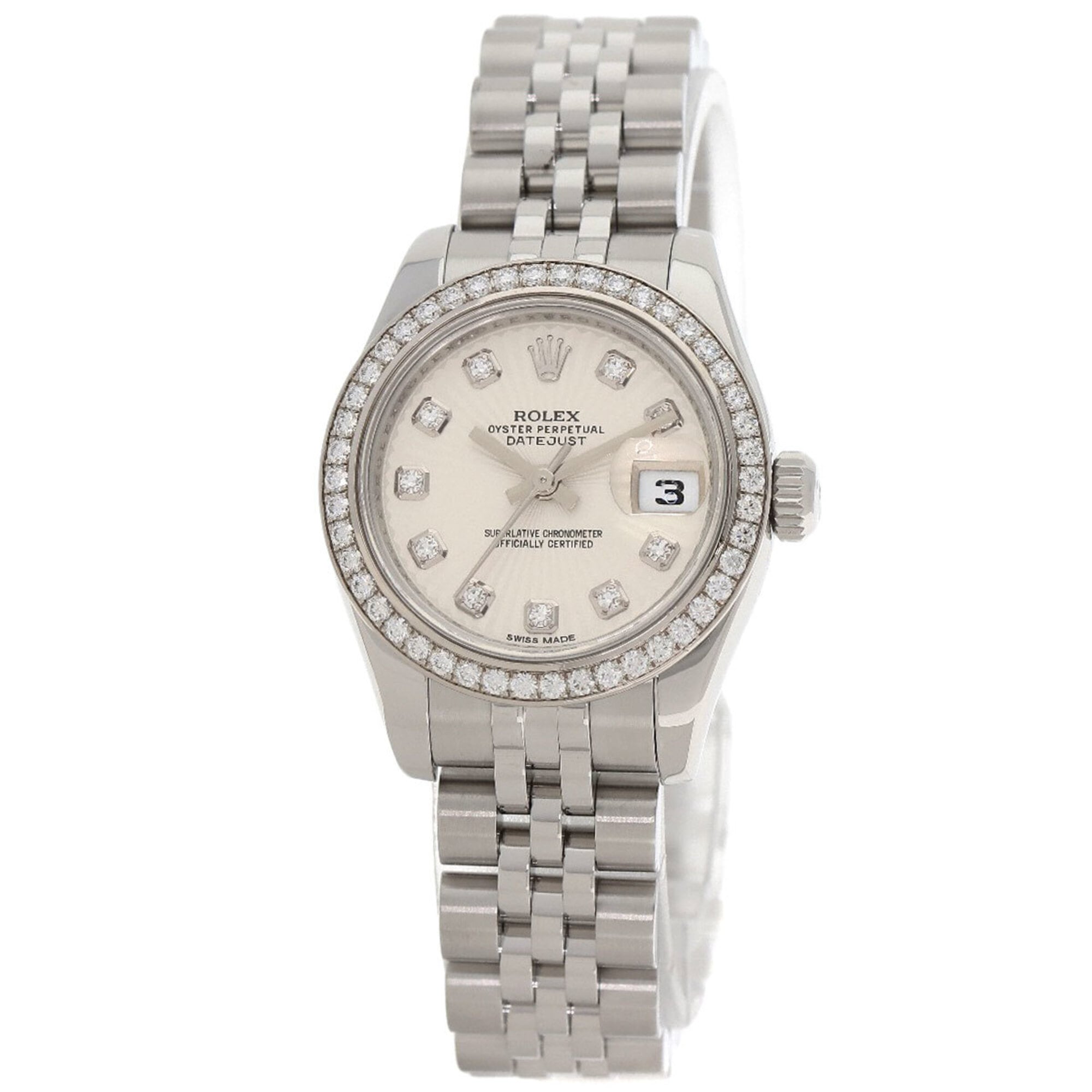 Rolex 179384G Datejust 10-Piece Diamond Bezel Watch in Stainless Steel/SS/18K White Gold with Diamon
