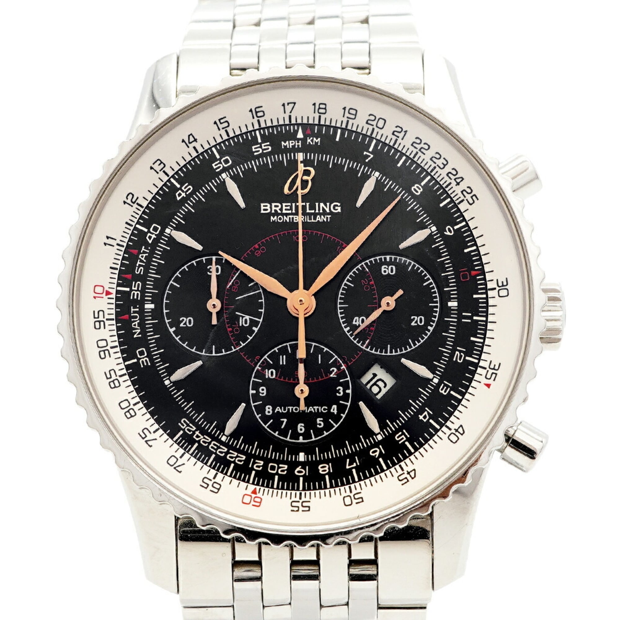 Breitling Montbrillant 38 A41370 Black Dial Men\'s Watch