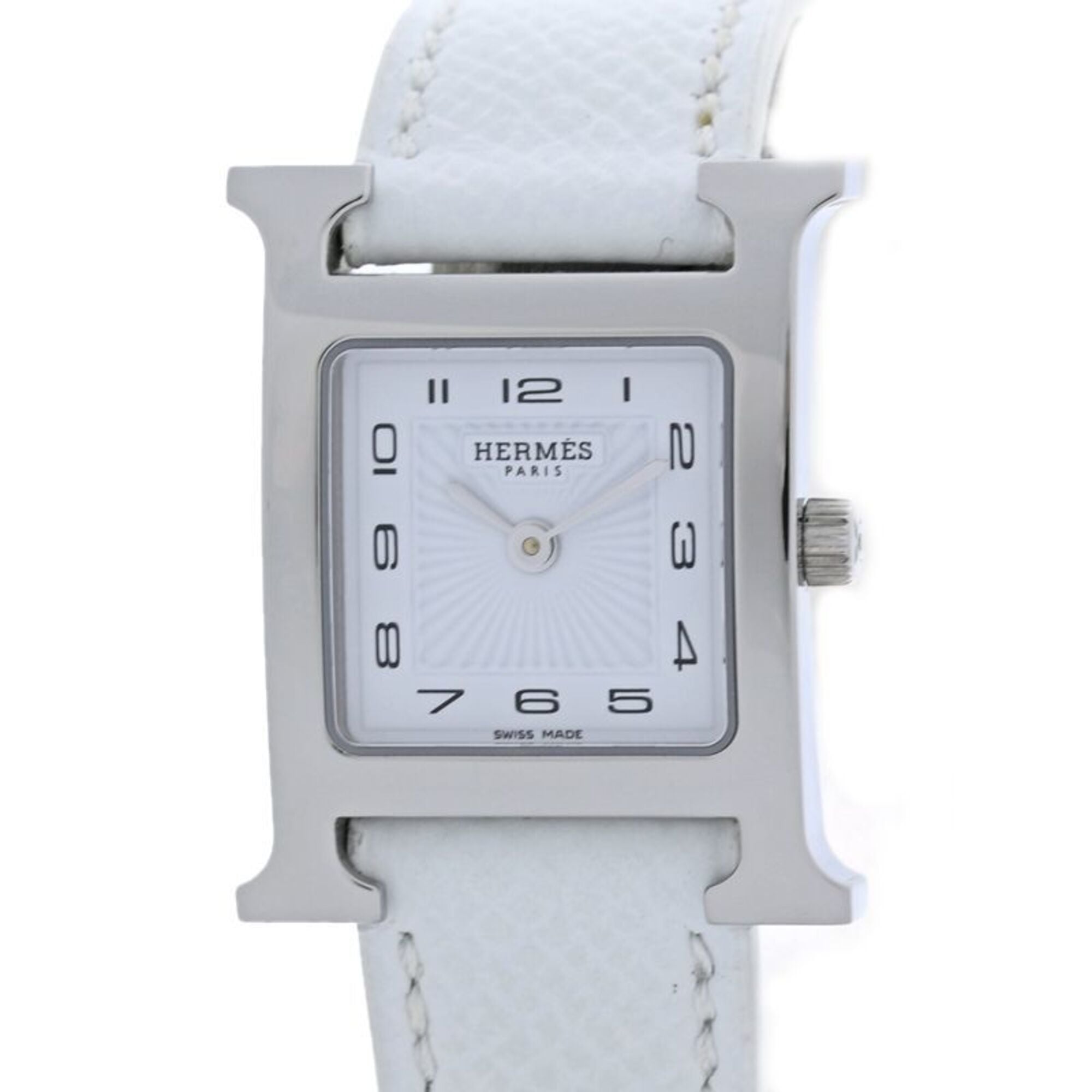 HERMES H-Watch HH1.210.131 UU01 Women\'s Watch Stainless Steel x Epsom 40438