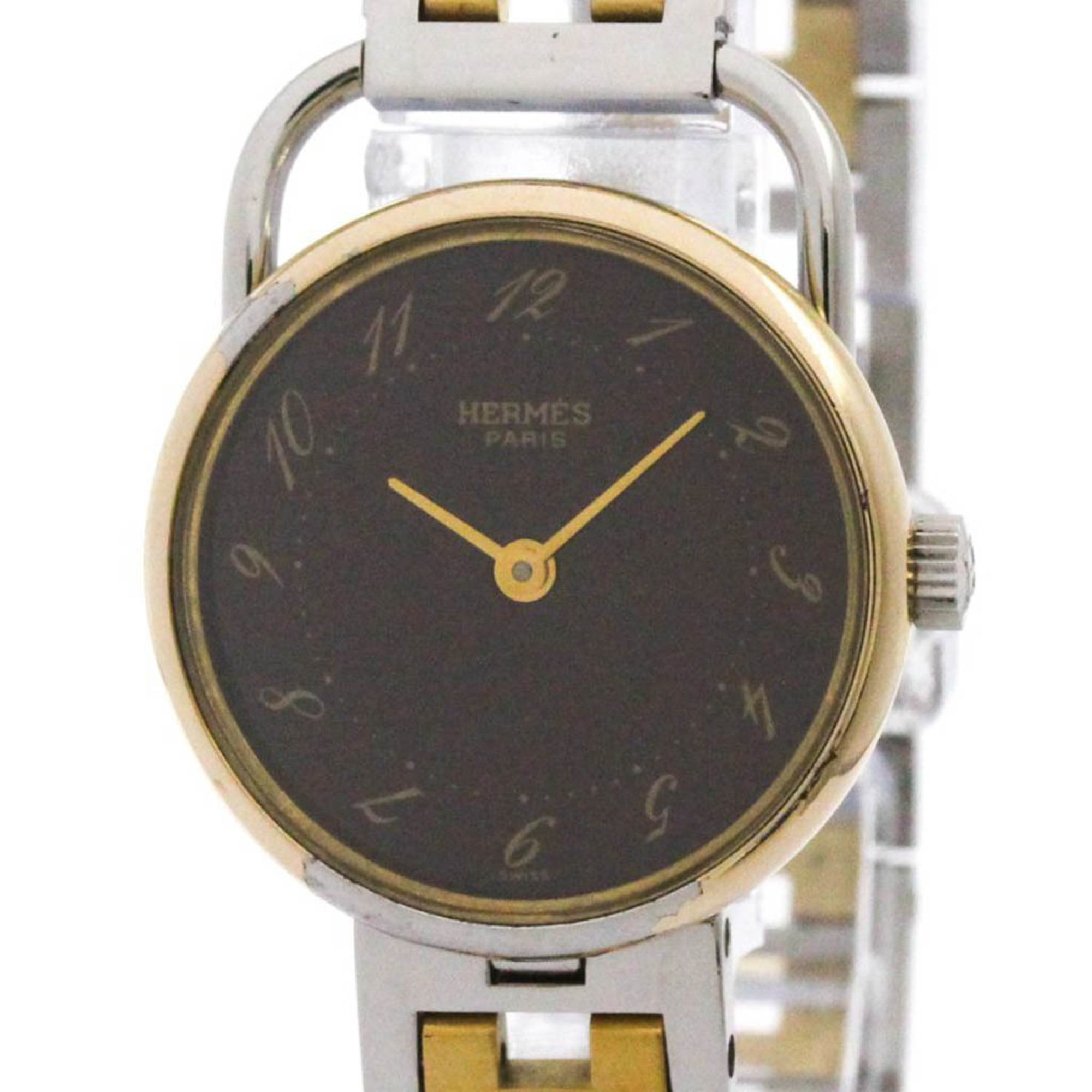 HERMES Arceau Quartz Gold Plated Steel Quartz Ladies Watch Polished
