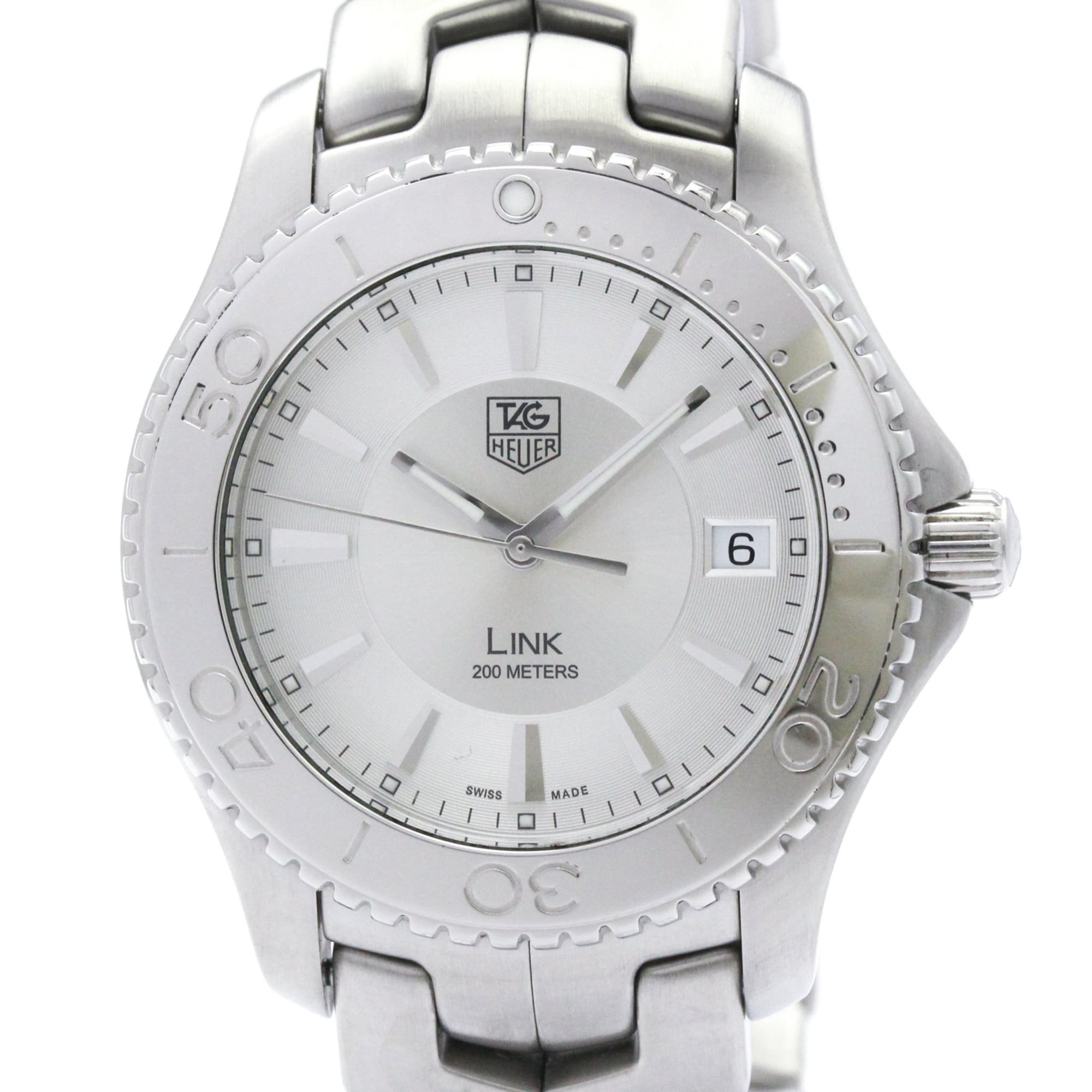 TAG HEUER Link Stainless Steel Quartz Mens Watch WJ1111 Polished
