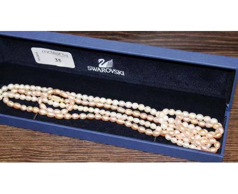TWO FRESHWATER PEARL NECKLACES