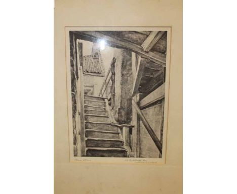 BRUCE S HUME (BRITISH SCHOOL 20TH CENTURY),
ST CUTHBERT'S CLOSE, NORTHSIDE OF WESTPORT
lithograph on paper, signed and titled