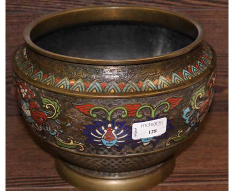 BRASS CLOISONNE PLANTER