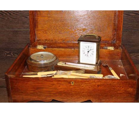 MIXED LOT OF COLLECTABLES
including a carriage clock, barometer etc