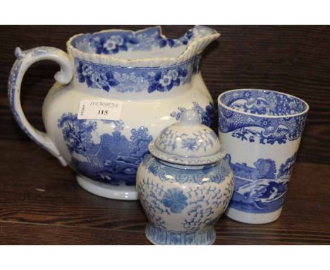 LOT OF BLUE AND WHITE CERAMICS
including Copeland Spode etc