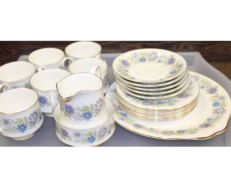 PARAGON 'CHERWELL' PATTERN TEA SET
floral pattern, with six cups, saucers, plates and cake tray