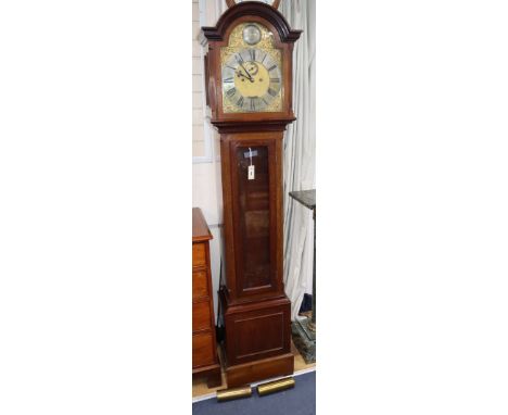 An Edwardian mahogany longcase clock, Goldsmiths &amp; Silversmiths Co, Ltd H.212cm