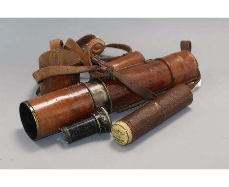 A WWI Sniper's observer telescope, TEL.SIG. MKIV also GS, 1917, by Ryland &amp; Son Ltd. with additional lens and another sma