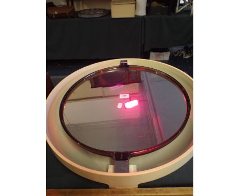 A 1960's Circular Wall Hanging Dressing Table Mirror with Light.