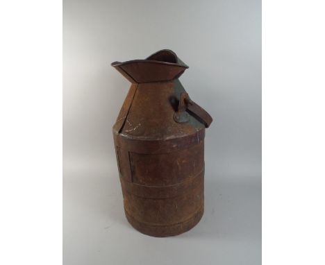 A Large Vintage Painted 5 Gallon Metal Canister. 