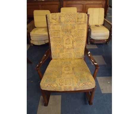 A 20th Century Ladder Back Rocking Chair.