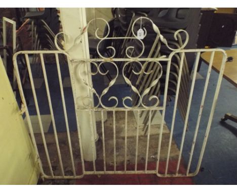 A Wrought Iron Garden Gate 117 Cm Wide.