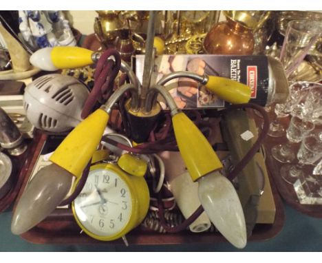 A Vintage Telephone, Vintage Light Fitting, Vintage Hair Driers, Vintage Calculator Etc.