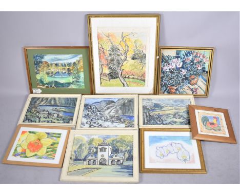 A Collection of Various Framed Water Colours, Mainly by M Davis 