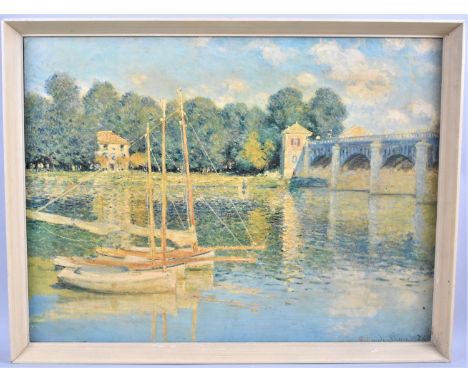 A Framed Claude Monet Print, Bridge at Argenteuil, 57x42 cm 
