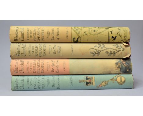 A Set of Four Volumes A History of the English-Speaking Peoples by Winston Churchill Complete with Dust Jackets, All First Pr