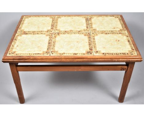 A Mid 20th Century Tile Topped Rectangular Coffee Table, 65cm x 44cm 