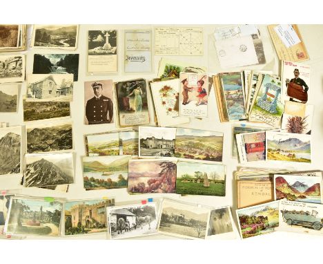 POSTCARDS: CUMBRIA &amp; THE LAKES, a collection of approximately 520 postcards and lettercards dating from the Edwardian era